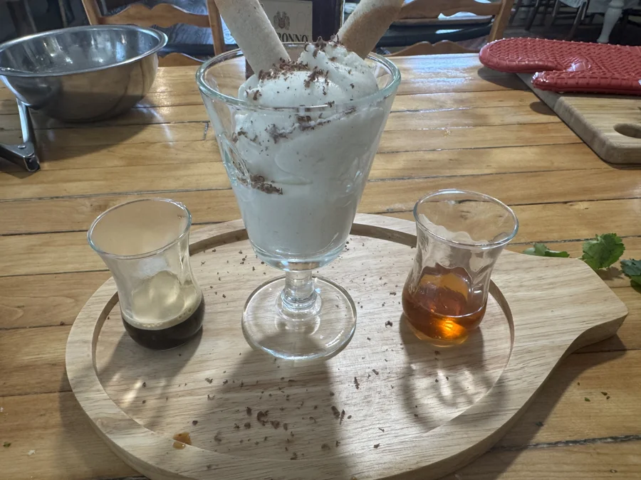 Dessert prepared at The Queen’s Inn
